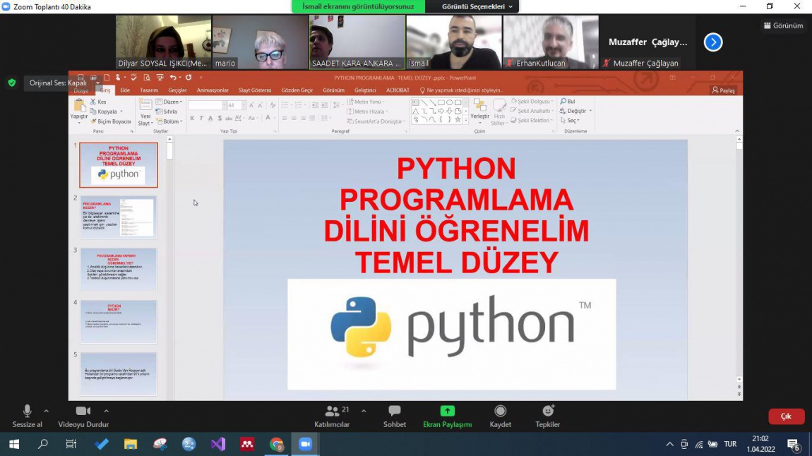 Teknoloji Elçileri Etwınnıng Projesi Python Eğitim Webinarı